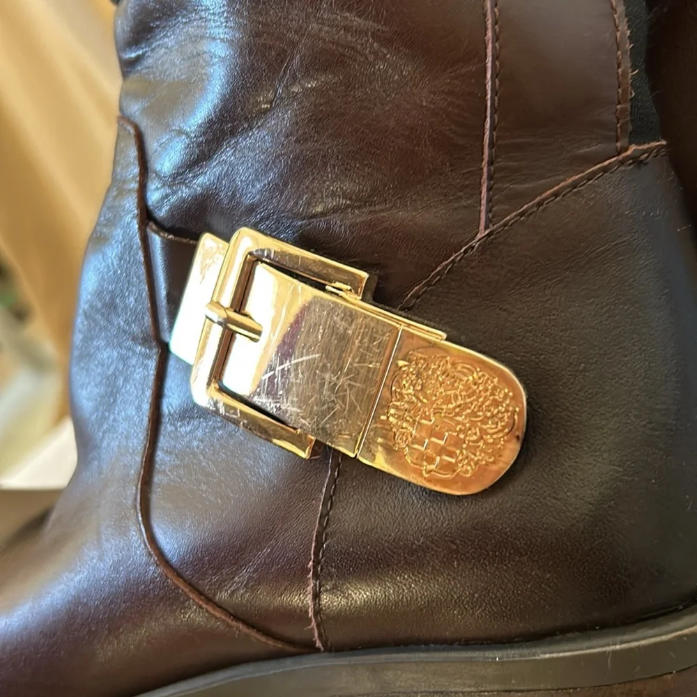 Brown knee high leather Vince Camuto boots - Picture 4 of 11